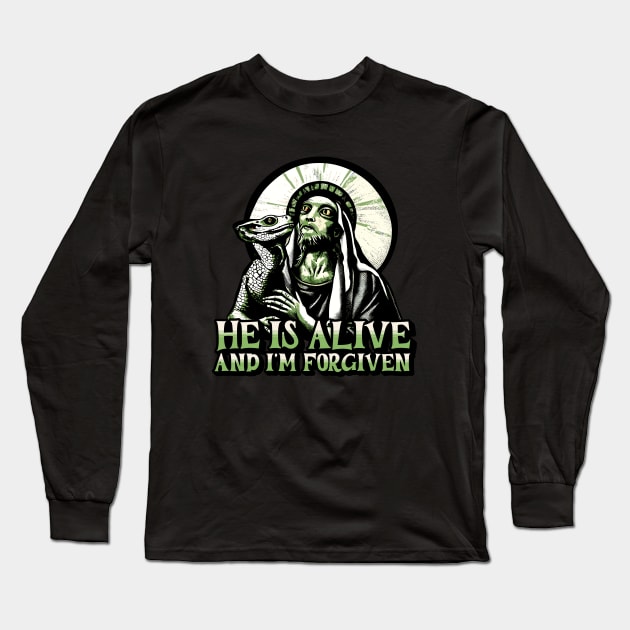 Jesus Lizard - Easter Long Sleeve T-Shirt by valentinahramov